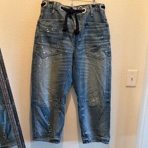 We The Free Blue Wide Leg Jeans moxie